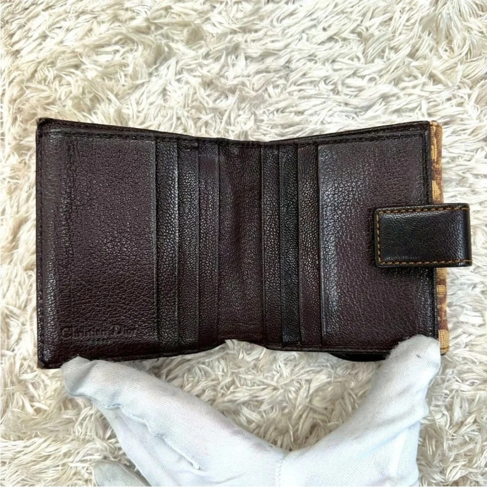 Dior Beige and Brown Monogram Wallet